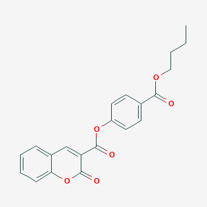 molecular formula C21H18O6 B374367 4-(butoxycarbonyl)phenyl 2-oxo-2H-chromene-3-carboxylate CAS No. 305375-83-1