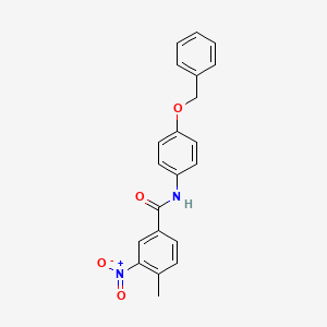 molecular formula C21H18N2O4 B3743675 N-[4-(benzyloxy)phenyl]-4-methyl-3-nitrobenzamide 