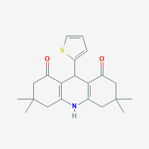 molecular formula C21H25NO2S B374368 3,3,6,6-tetramethyl-9-(2-thienyl)-3,4,6,7,9,10-hexahydro-1,8(2H,5H)-acridinedione 