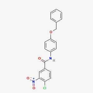 molecular formula C20H15ClN2O4 B3743688 N-[4-(benzyloxy)phenyl]-4-chloro-3-nitrobenzamide CAS No. 5357-15-3