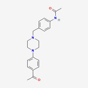 molecular formula C21H25N3O2 B3743703 N-(4-{[4-(4-acetylphenyl)-1-piperazinyl]methyl}phenyl)acetamide 