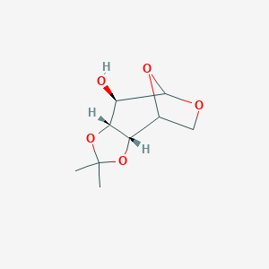 molecular formula C9H14O5 B374371 4,4-Dimethyl-3,5,9,11-tetraoxatricyclo[6.2.1.0~2,6~]undecan-7-ol 