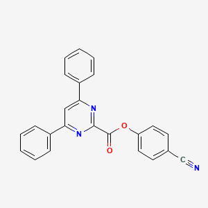 molecular formula C24H15N3O2 B3743728 4-cyanophenyl 4,6-diphenyl-2-pyrimidinecarboxylate 