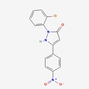 molecular formula C15H10BrN3O3 B3743731 1-(2-bromophenyl)-3-(4-nitrophenyl)-1H-pyrazol-5-ol 