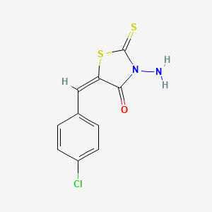 molecular formula C10H7ClN2OS2 B3743734 3-amino-5-(4-chlorobenzylidene)-2-thioxo-1,3-thiazolidin-4-one 