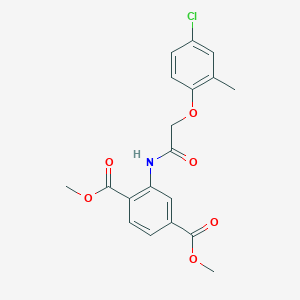 molecular formula C19H18ClNO6 B374375 Dimethyl 2-{[(4-chloro-2-methylphenoxy)acetyl]amino}terephthalate 