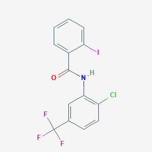 molecular formula C14H8ClF3INO B3743765 N-[2-chloro-5-(trifluoromethyl)phenyl]-2-iodobenzamide 