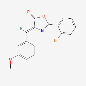 molecular formula C17H12BrNO3 B3743770 2-(2-bromophenyl)-4-(3-methoxybenzylidene)-1,3-oxazol-5(4H)-one 