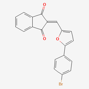 molecular formula C20H11BrO3 B3743783 2-{[5-(4-bromophenyl)-2-furyl]methylene}-1H-indene-1,3(2H)-dione 