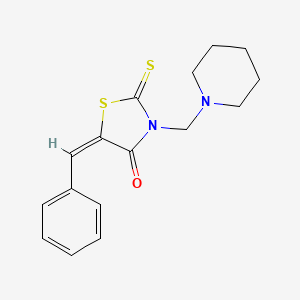 molecular formula C16H18N2OS2 B3743789 5-benzylidene-3-(1-piperidinylmethyl)-2-thioxo-1,3-thiazolidin-4-one 