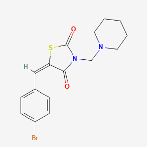 molecular formula C16H17BrN2O2S B3743803 5-(4-bromobenzylidene)-3-(1-piperidinylmethyl)-1,3-thiazolidine-2,4-dione 