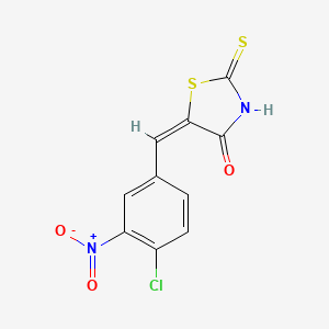 molecular formula C10H5ClN2O3S2 B3743807 5-(4-chloro-3-nitrobenzylidene)-2-thioxo-1,3-thiazolidin-4-one 