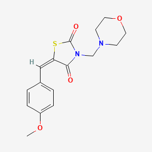 molecular formula C16H18N2O4S B3743811 5-(4-methoxybenzylidene)-3-(4-morpholinylmethyl)-1,3-thiazolidine-2,4-dione 