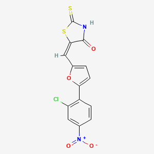 molecular formula C14H7ClN2O4S2 B3743816 5-{[5-(2-chloro-4-nitrophenyl)-2-furyl]methylene}-2-thioxo-1,3-thiazolidin-4-one 