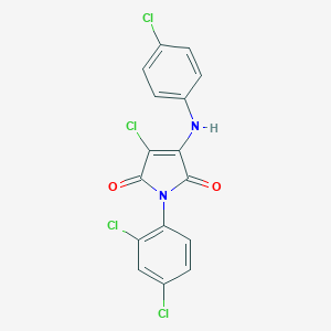 molecular formula C16H8Cl4N2O2 B374385 3-chloro-4-(4-chloroanilino)-1-(2,4-dichlorophenyl)-1H-pyrrole-2,5-dione CAS No. 307506-84-9