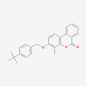 molecular formula C25H24O3 B374389 3-[(4-tert-butylbenzyl)oxy]-4-methyl-6H-benzo[c]chromen-6-one 