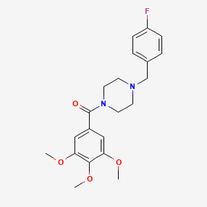 molecular formula C21H25FN2O4 B3743895 1-(4-fluorobenzyl)-4-(3,4,5-trimethoxybenzoyl)piperazine 