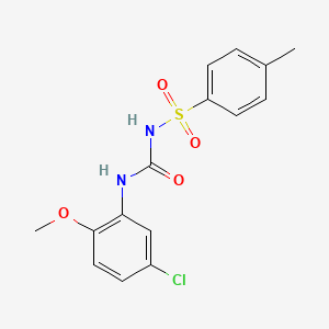 molecular formula C15H15ClN2O4S B3743909 N-{[(5-chloro-2-methoxyphenyl)amino]carbonyl}-4-methylbenzenesulfonamide 