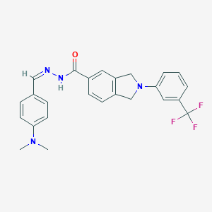 molecular formula C25H23F3N4O B374392 N'-[4-(dimethylamino)benzylidene]-2-[3-(trifluoromethyl)phenyl]-5-isoindolinecarbohydrazide 