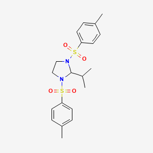 molecular formula C20H26N2O4S2 B3743926 2-isopropyl-1,3-bis[(4-methylphenyl)sulfonyl]imidazolidine 