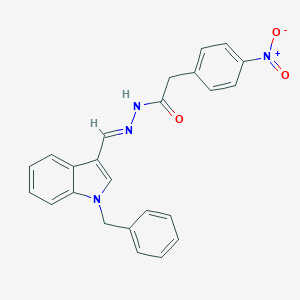 molecular formula C24H20N4O3 B374394 N'-[(E)-(1-benzyl-1H-indol-3-yl)methylidene]-2-(4-nitrophenyl)acetohydrazide 