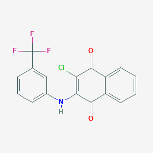 molecular formula C17H9ClF3NO2 B3743940 2-chloro-3-{[3-(trifluoromethyl)phenyl]amino}naphthoquinone CAS No. 143586-69-0