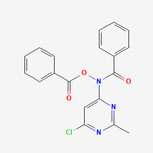 molecular formula C19H14ClN3O3 B3743947 N-(benzoyloxy)-N-(6-chloro-2-methyl-4-pyrimidinyl)benzamide 