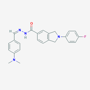 molecular formula C24H23FN4O B374395 N'-[4-(dimethylamino)benzylidene]-2-(4-fluorophenyl)-5-isoindolinecarbohydrazide 