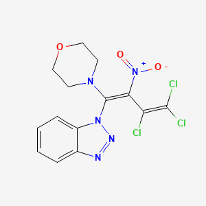 1-[3,4,4-trichloro-1-(4-morpholinyl)-2-nitro-1,3-butadien-1-yl]-1H-1,2,3-benzotriazole