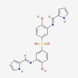 molecular formula C22H18N4O4S B3743975 4,4'-sulfonylbis{2-[(1H-pyrrol-2-ylmethylene)amino]phenol} 