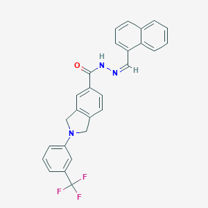 molecular formula C27H20F3N3O B374399 N'-(1-naphthylmethylene)-2-[3-(trifluoromethyl)phenyl]-5-isoindolinecarbohydrazide 