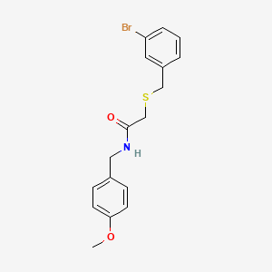 molecular formula C17H18BrNO2S B3744026 2-[(3-bromobenzyl)thio]-N-(4-methoxybenzyl)acetamide 