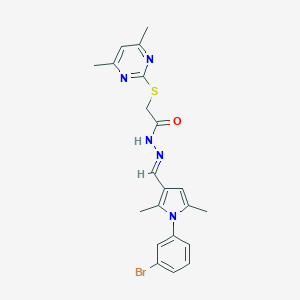 N'-{(E)-[1-(3-bromophenyl)-2,5-dimethyl-1H-pyrrol-3-yl]methylidene}-2-[(4,6-dimethylpyrimidin-2-yl)sulfanyl]acetohydrazide