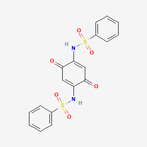 molecular formula C18H14N2O6S2 B3744035 N,N'-(3,6-dioxo-1,4-cyclohexadiene-1,4-diyl)dibenzenesulfonamide 