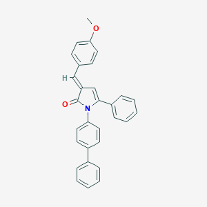 molecular formula C30H23NO2 B374404 (3E)-1-(biphenyl-4-yl)-3-(4-methoxybenzylidene)-5-phenyl-1,3-dihydro-2H-pyrrol-2-one 