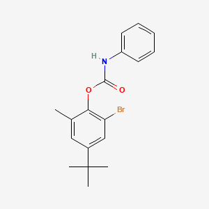 molecular formula C18H20BrNO2 B3744054 2-bromo-4-tert-butyl-6-methylphenyl phenylcarbamate 