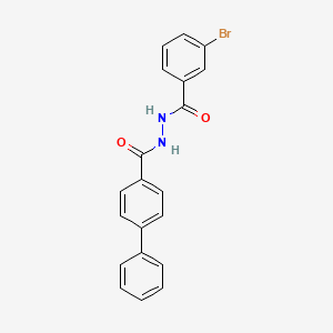 molecular formula C20H15BrN2O2 B3744070 N'-(3-bromobenzoyl)-4-biphenylcarbohydrazide 