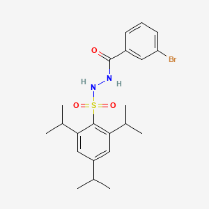 molecular formula C22H29BrN2O3S B3744074 3-bromo-N'-[(2,4,6-triisopropylphenyl)sulfonyl]benzohydrazide 