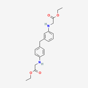 molecular formula C21H26N2O4 B3744081 ethyl [(3-{4-[(2-ethoxy-2-oxoethyl)amino]benzyl}phenyl)amino]acetate 