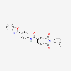 N-[4-(1,3-benzoxazol-2-yl)phenyl]-2-(3,4-dimethylphenyl)-1,3-dioxo-5-isoindolinecarboxamide