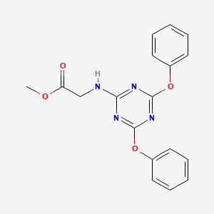 molecular formula C18H16N4O4 B3744094 methyl N-(4,6-diphenoxy-1,3,5-triazin-2-yl)glycinate 