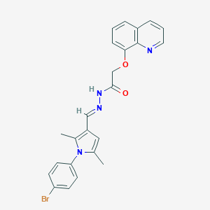 N'-{(E)-[1-(4-bromophenyl)-2,5-dimethyl-1H-pyrrol-3-yl]methylidene}-2-(quinolin-8-yloxy)acetohydrazide