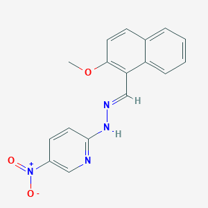 2-{(2E)-2-[(2-methoxynaphthalen-1-yl)methylidene]hydrazinyl}-5-nitropyridine