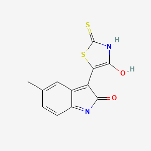 molecular formula C12H8N2O2S2 B3744167 5-methyl-3-(4-oxo-2-thioxo-1,3-thiazolidin-5-ylidene)-1,3-dihydro-2H-indol-2-one 