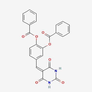 molecular formula C25H16N2O7 B3744171 4-[(2,4,6-trioxotetrahydro-5(2H)-pyrimidinylidene)methyl]-1,2-phenylene dibenzoate 