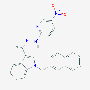 1-(2-naphthylmethyl)-1H-indole-3-carbaldehyde {5-nitro-2-pyridinyl}hydrazone
