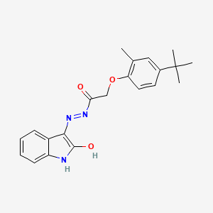 molecular formula C21H23N3O3 B3744190 2-(4-tert-butyl-2-methylphenoxy)-N'-(2-oxo-1,2-dihydro-3H-indol-3-ylidene)acetohydrazide 