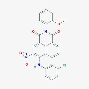 6-(3-chloroanilino)-5-nitro-2-(2-methoxyphenyl)-1H-benzo[de]isoquinoline-1,3(2H)-dione