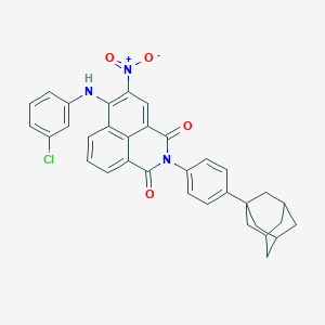 2-[4-(1-adamantyl)phenyl]-6-(3-chloroanilino)-5-nitro-1H-benzo[de]isoquinoline-1,3(2H)-dione