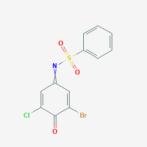 N-(3-bromo-5-chloro-4-oxo-2,5-cyclohexadien-1-ylidene)benzenesulfonamide